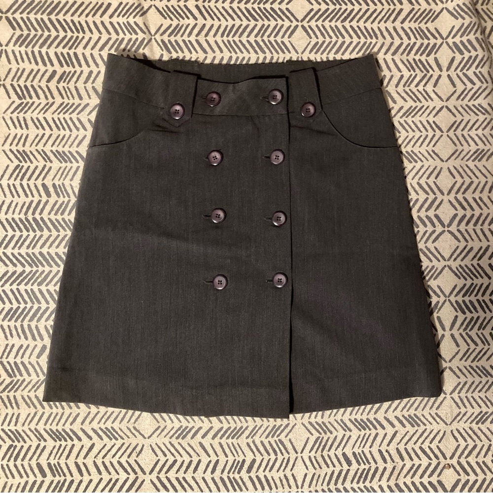 Vintage 4 double breasted button skirt with two pockets
